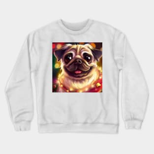 Cute Pug Drawing Crewneck Sweatshirt